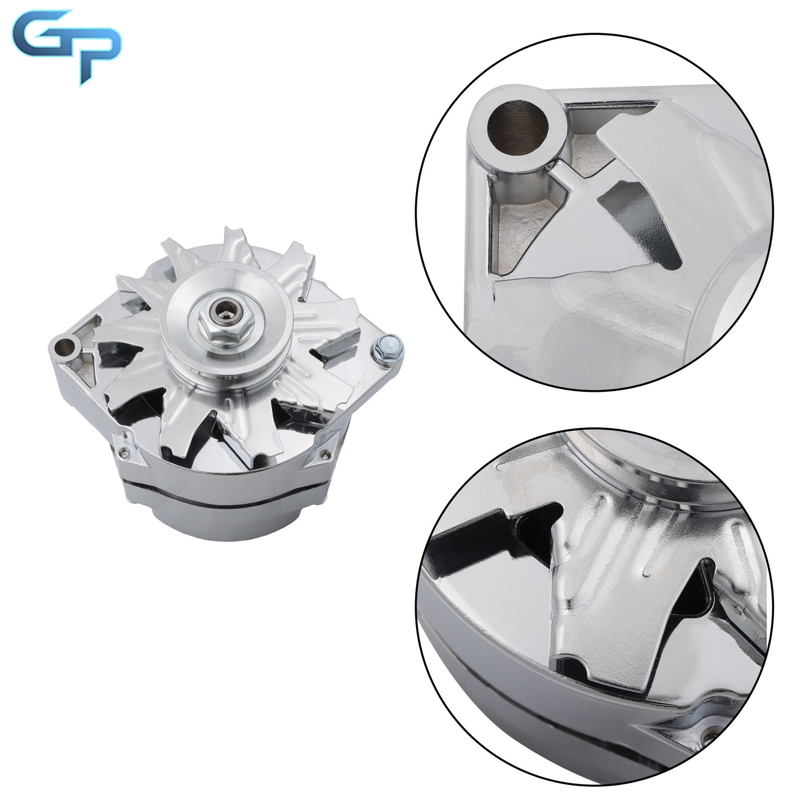 Alternator Power Steering Long Water Pump w/ Pulley & Bracket Kit SBC For Chevy