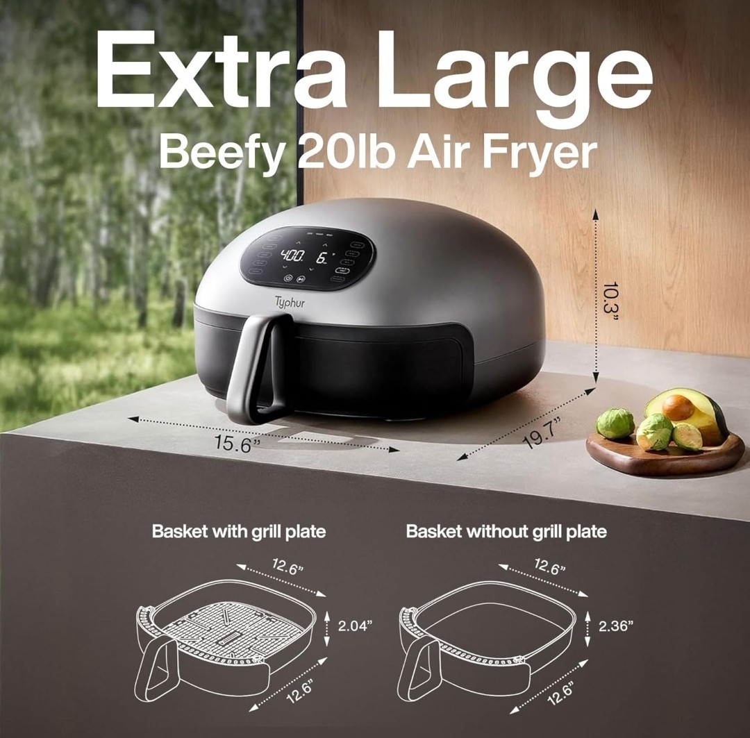 Typhur Dome 2 AI Smart Air Fryer - Self-cleaning Mode / Extra Large Capacity NEW