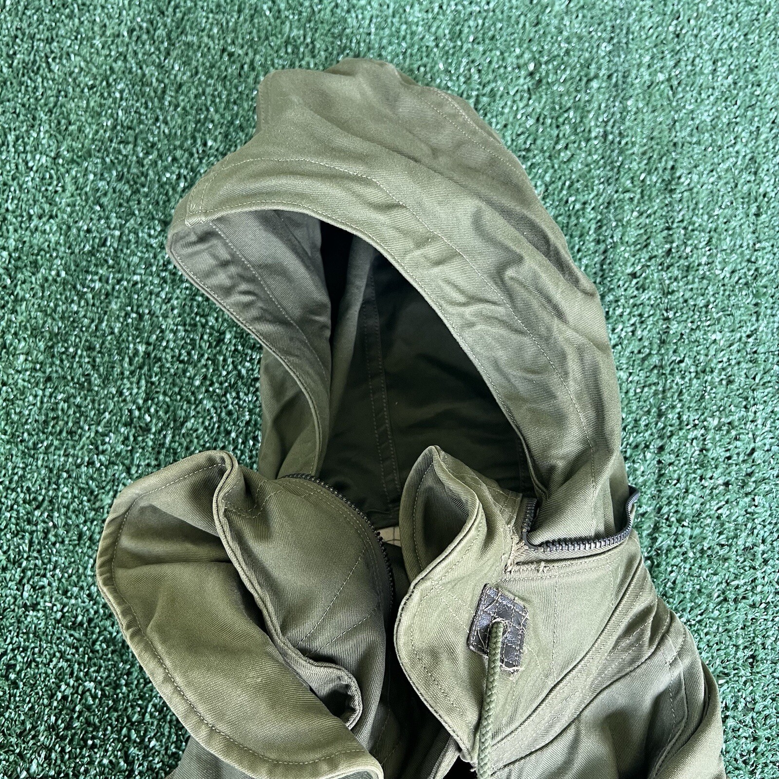 Vintage 50s 60s Korea Vietnam War OG 107 Sateen Jacket Medium Regular Reflective