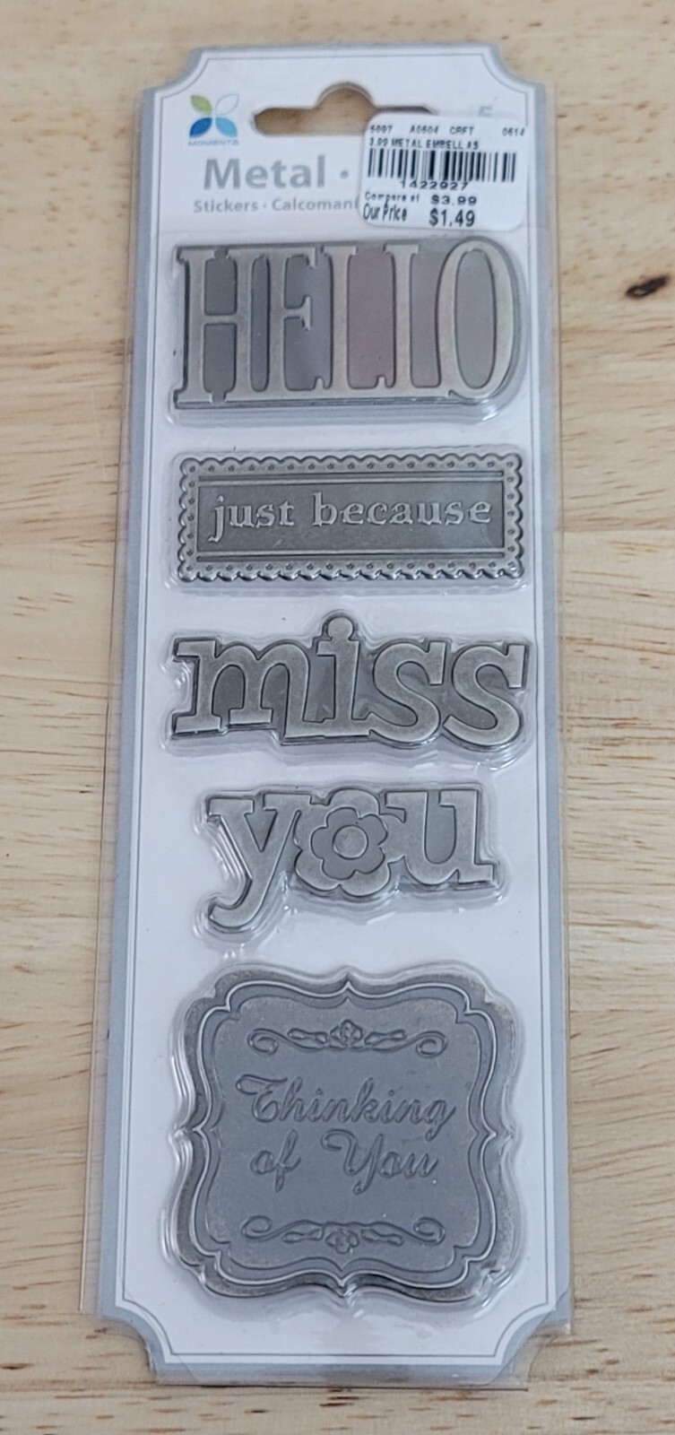 Momenta METAL EMBELLISHMENT STICKERS Lot of 12 Craft Cardmaking Scrapbooking