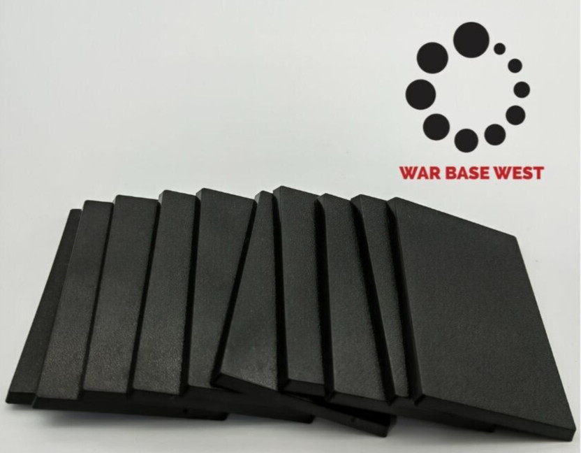 Lot Of 10 50mm x 75mm Rectangle Bases Used For Warhammer Fantasy  Bloodcrushers