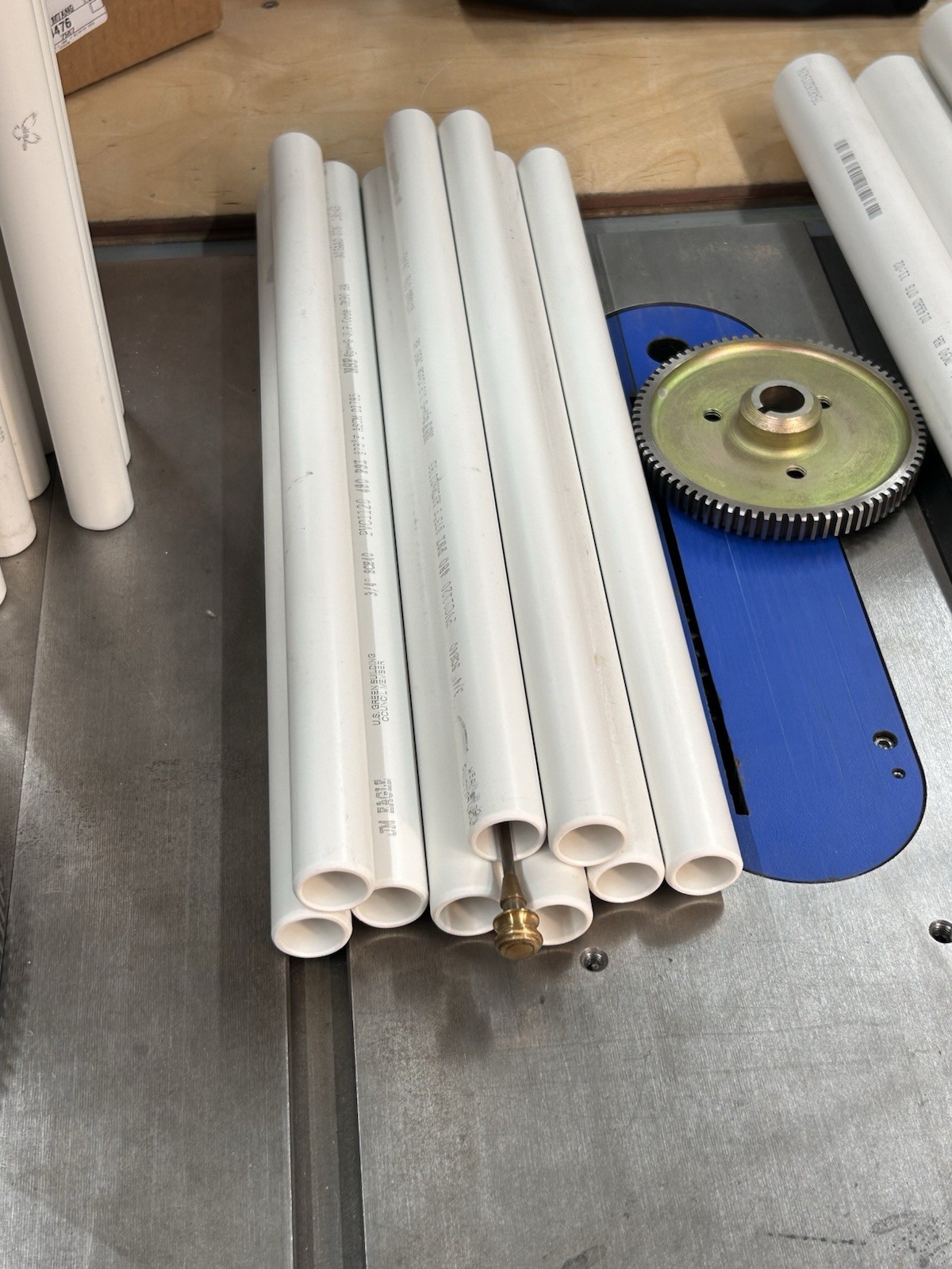 QTY 1 ANTIQUE CARD CATALOG SKEWER ROD WITH BRONZE KNOB AND BRONZE PLATED ROD