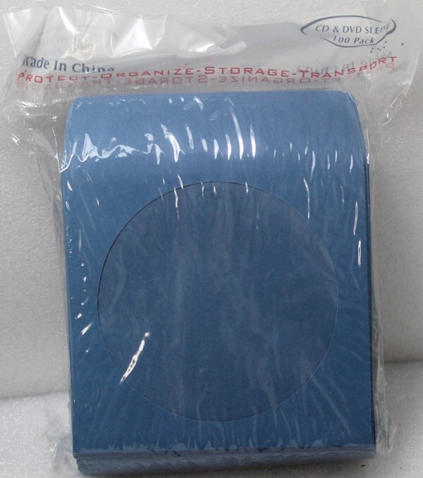 100 Dark Blue Color CD DVD Paper Sleeve Envelopes