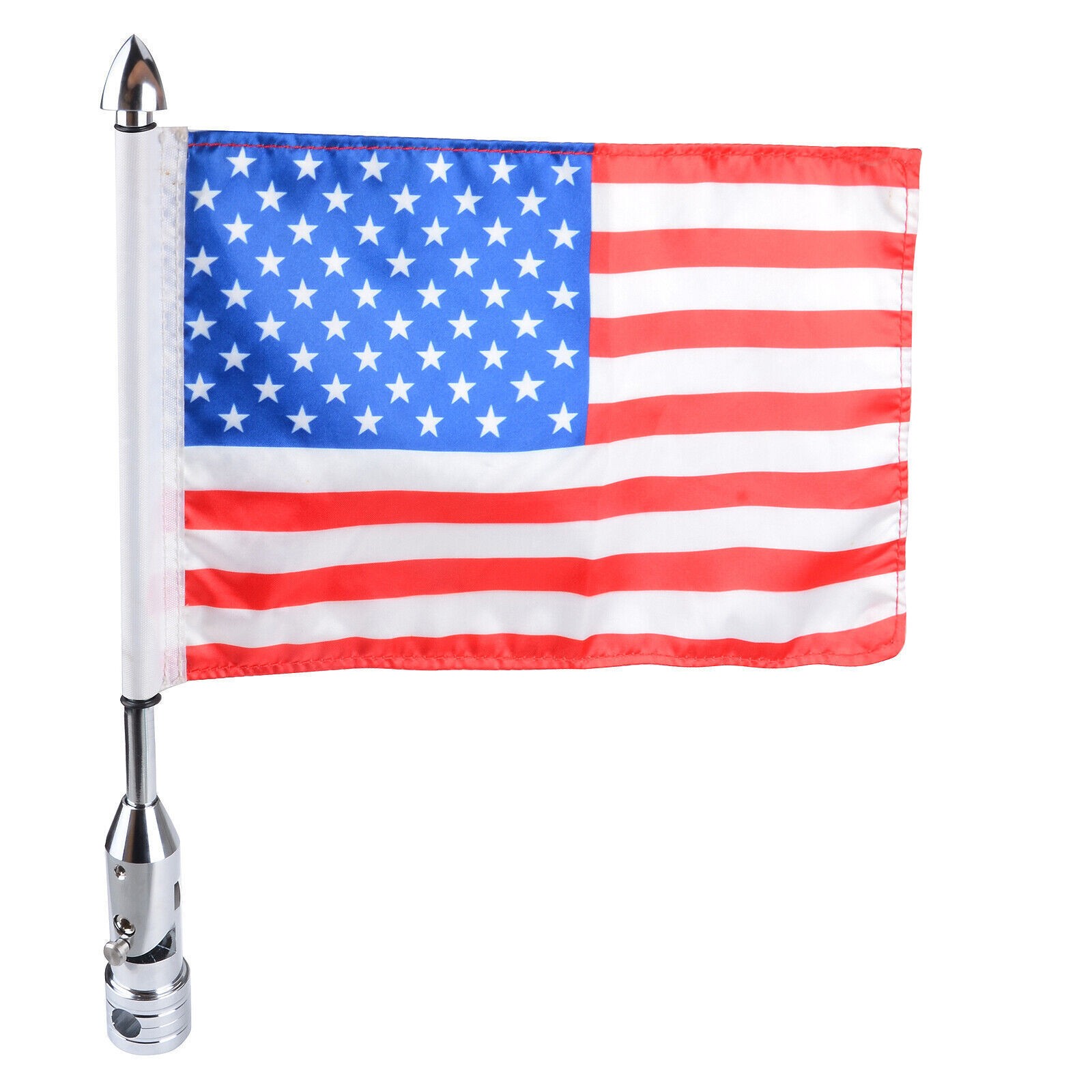 Motorcycle Flag Pole Mount 6x9" Flag American USA For Yamaha Harley Honda Motor