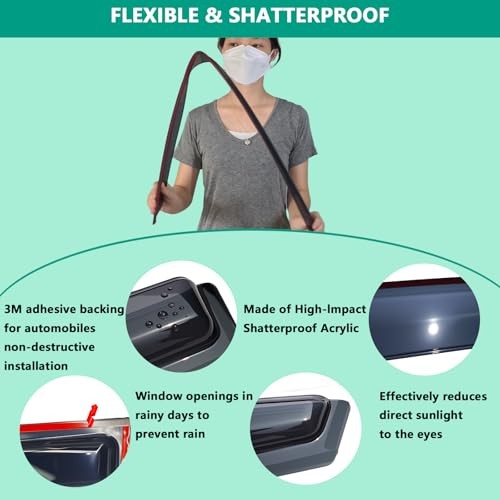 Window Visors Rain Guards Compatible with 2013-2022 Buick Encore (Excludes