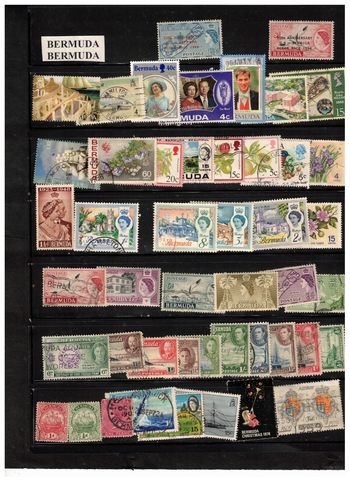 BERMUDA COLLECTION of NEAR 45 USED cat $25.++  LOT  303-45
