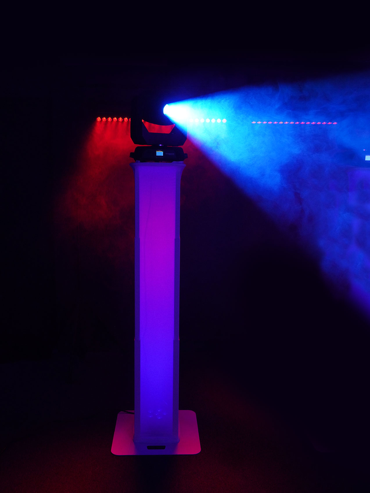 2 Rockville RTP-GO Portable Collapsible DJ Totem Light/Speaker Stands+Bags+Scrim