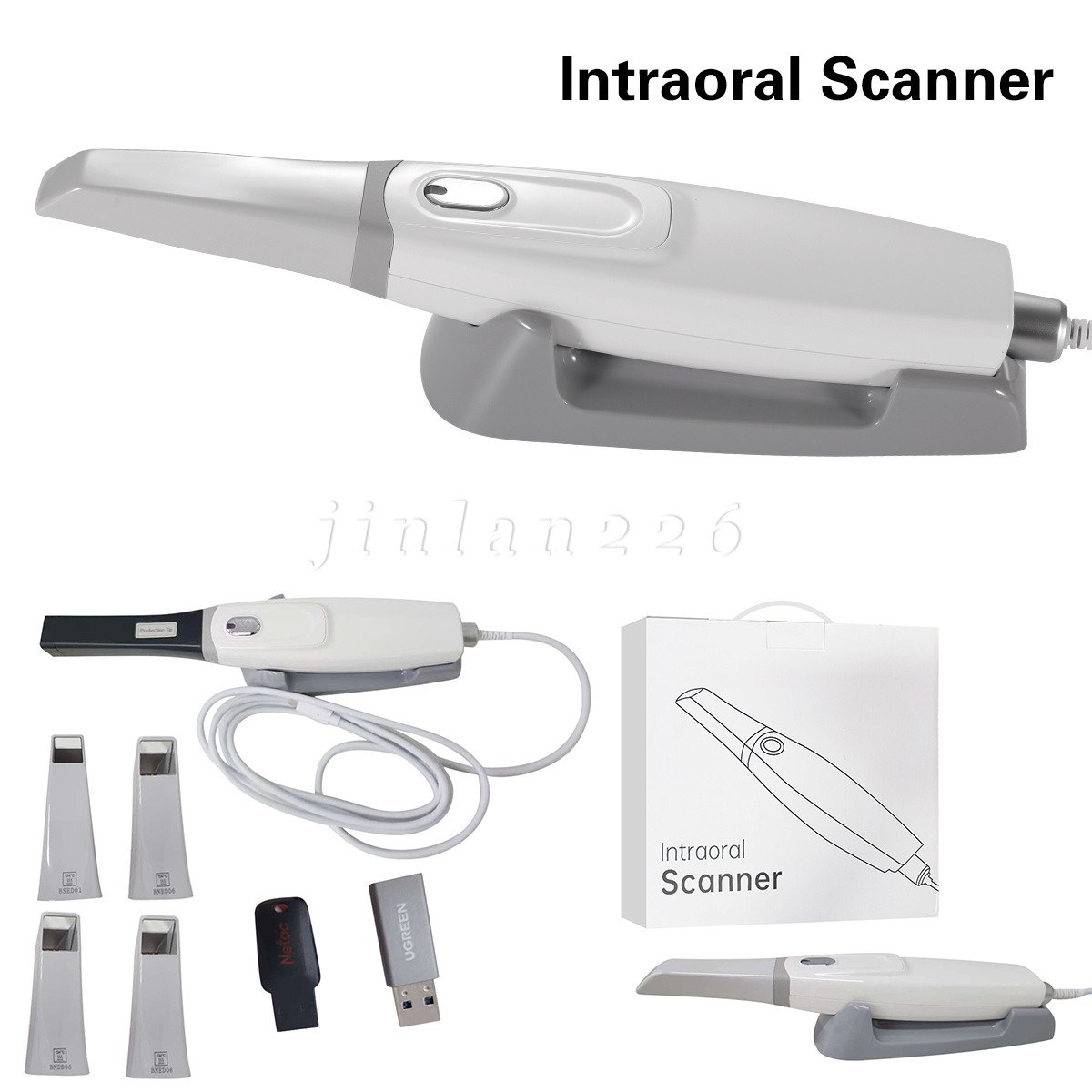 NEW Dental Intra-oral 3D Scanner - 3D Real-time Display + Scanning SW +4 Tips