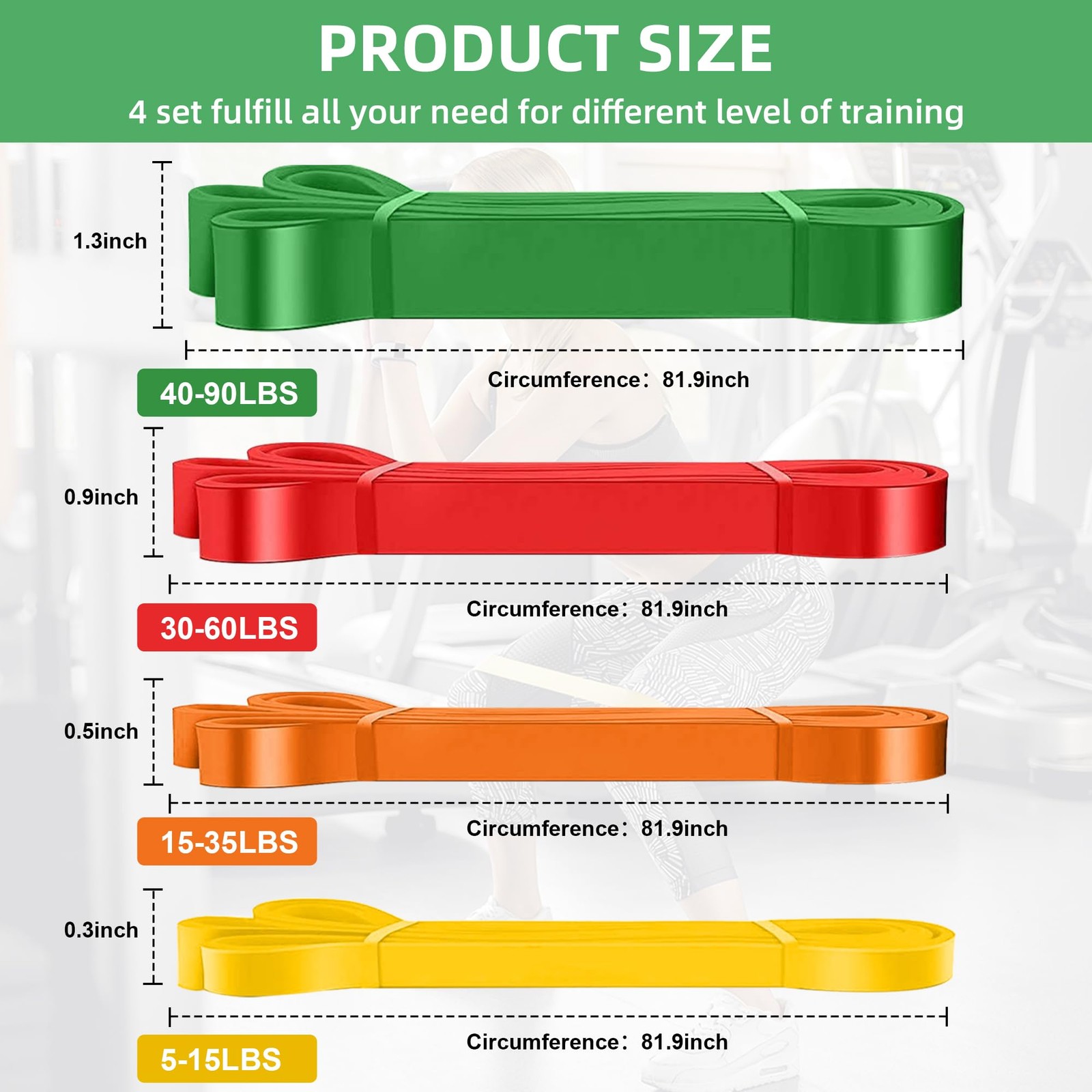 Resistance Bands,Exercise Bands,Workout Bands,Resistance Bands Set for Legs,P...