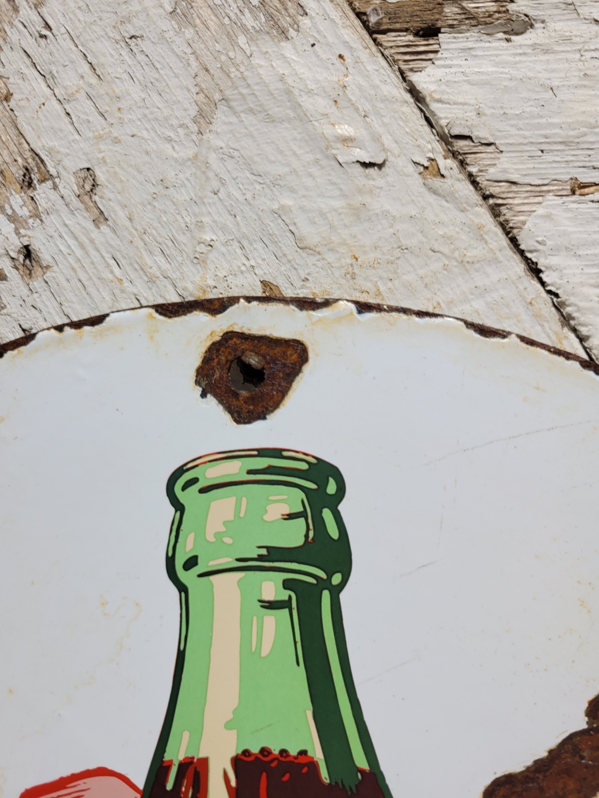 VINTAGE COKE PORCELAIN SIGN COCA COLA CARBONATED SODA BEVERAGE RESTAURANT DRINK