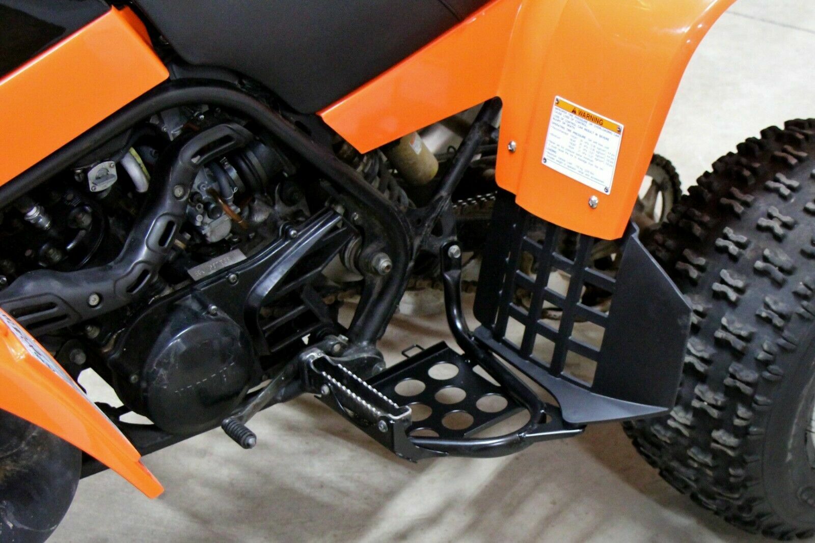 NEW Black Heel Guards footrest Yamaha Banshee left + right nerf bars plastics