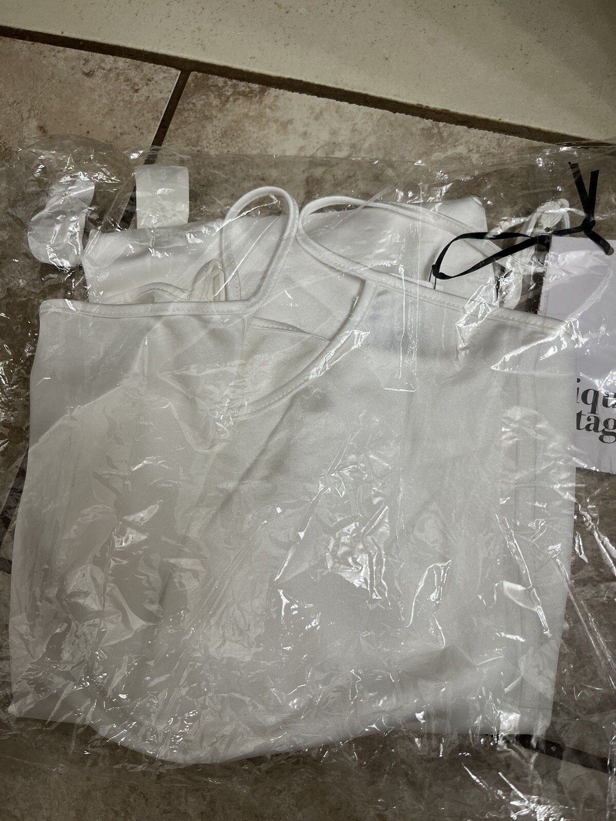 Unique Vintage Short Ivory Stretch Slip - Small NWT