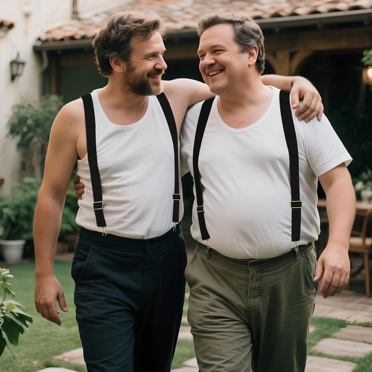 Suspenders for Men Heavy Duty, X Back Hidden Suspender 1.5" Under Clothing