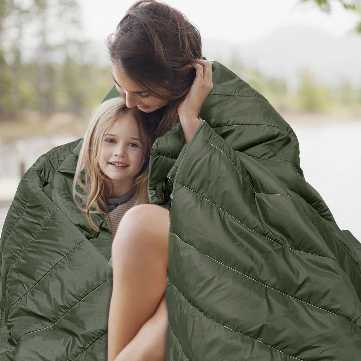 Camping Blanket - Puffy, Packable, Lightweight 55 X 78 for Beach Stadium Camp