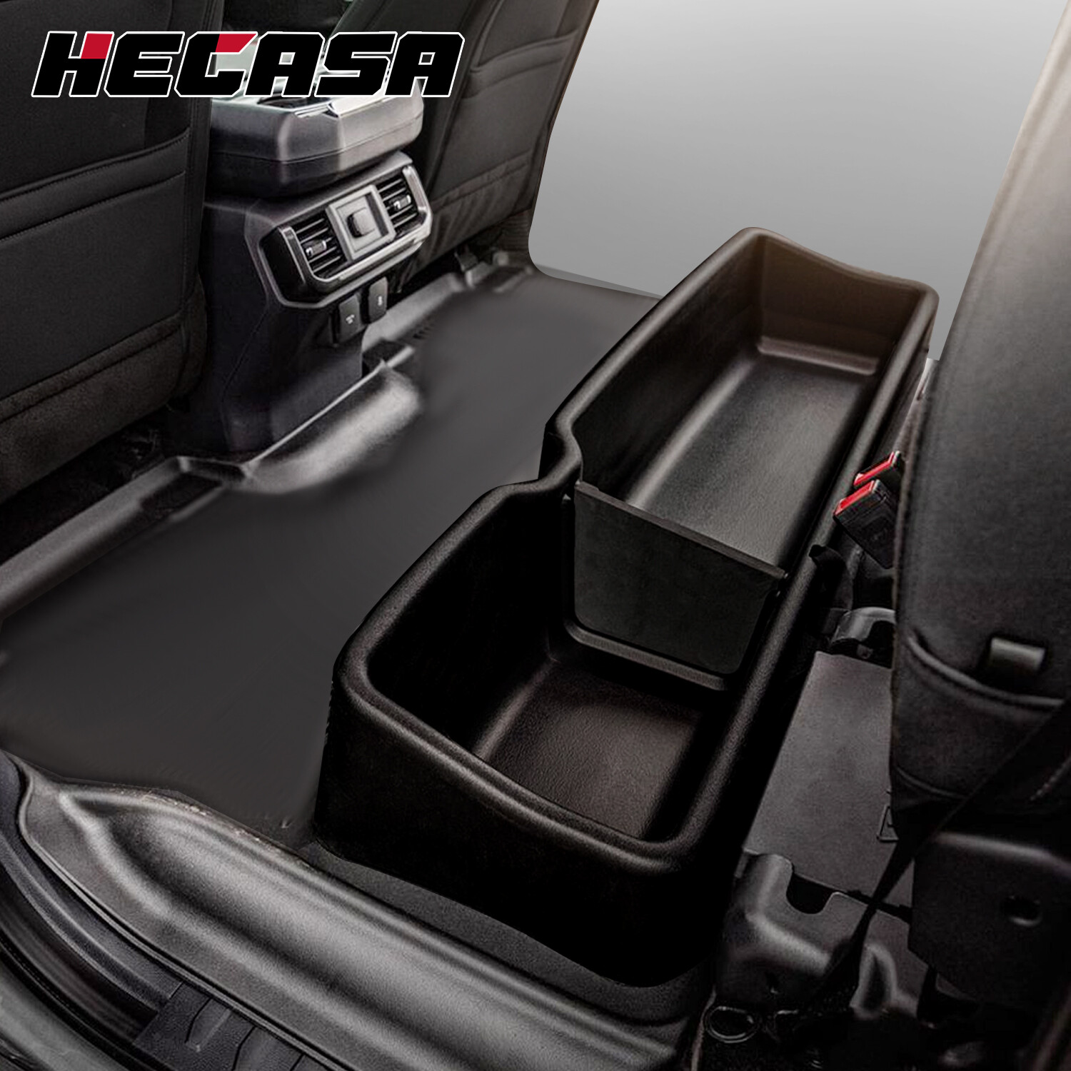 Under Seat Storage Box for Ford F-150 2015-2025 Black Seat Organizer 09281