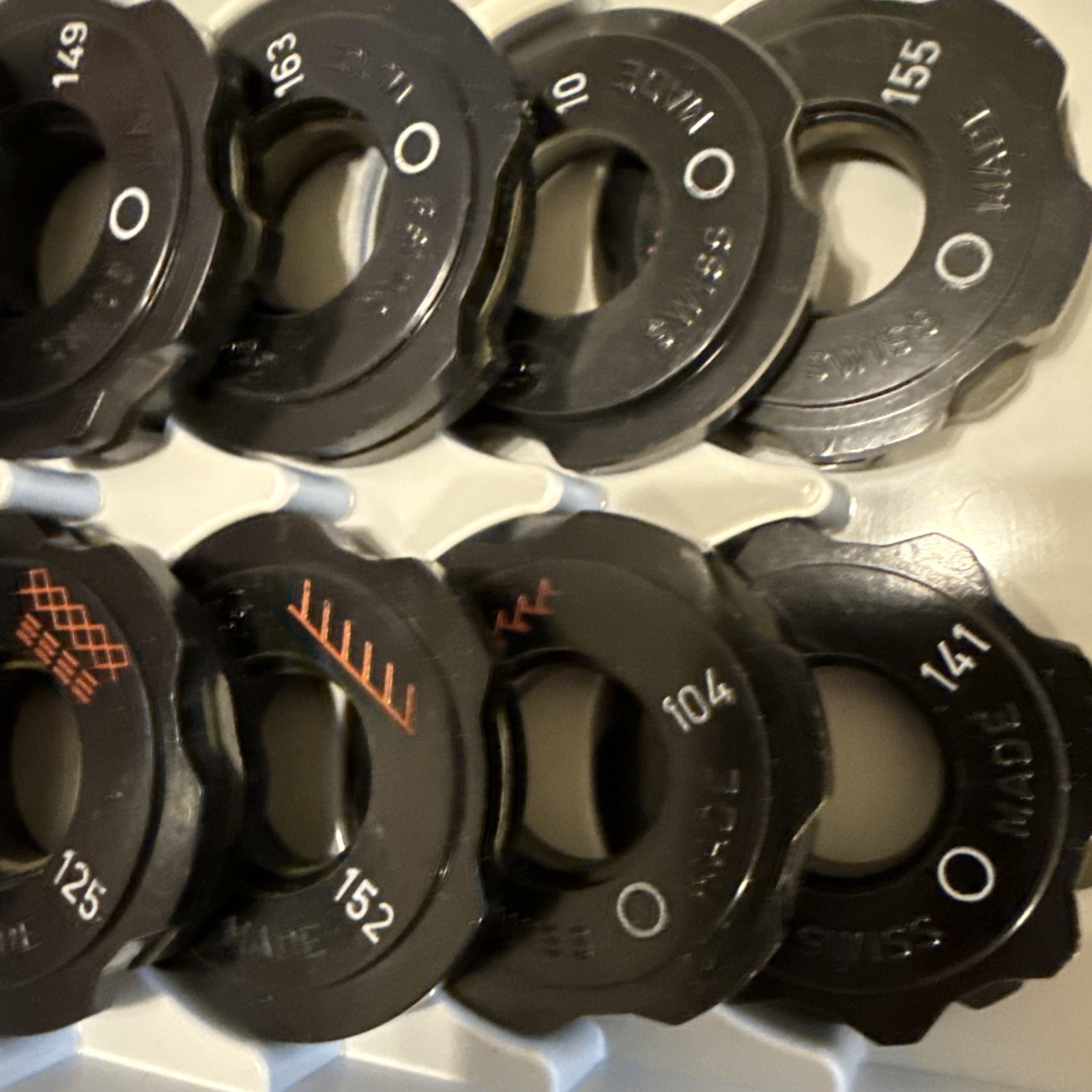 10 Vintage Elna SUPERMATIC Swiss Made Sewing Stitch Pattern Disc Cams