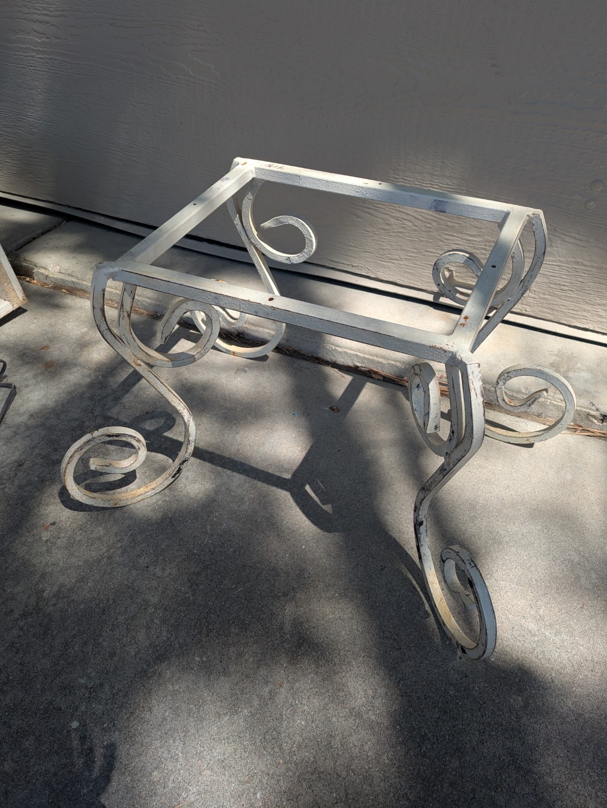 Vintage Shabby Chic French Country Cottage White Curio Display Cabinet Iron Legs