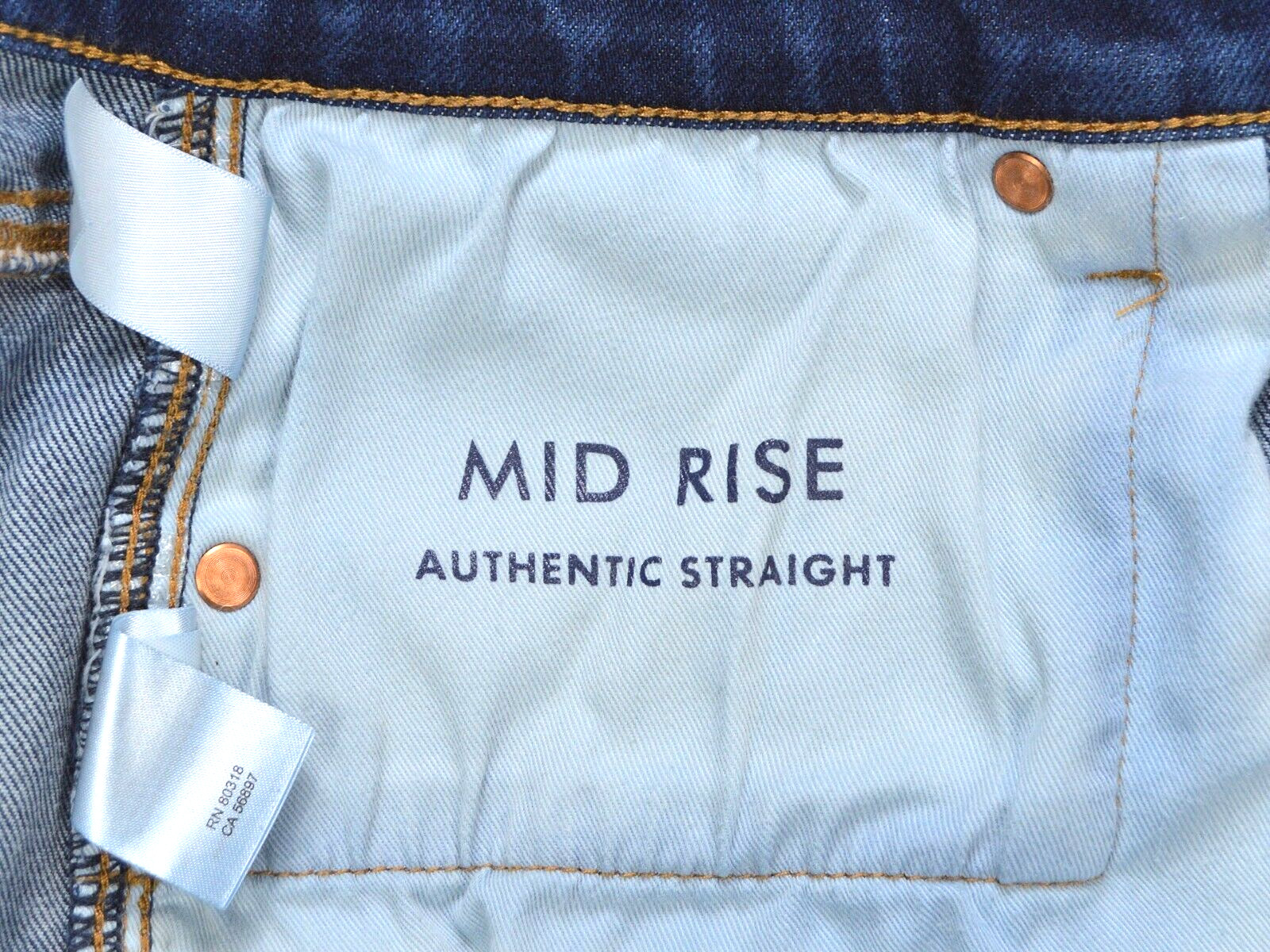 Lucky Brand Mid Rise Authentic Straight Jeans Women 12/31 Blue Denim Medium Wash