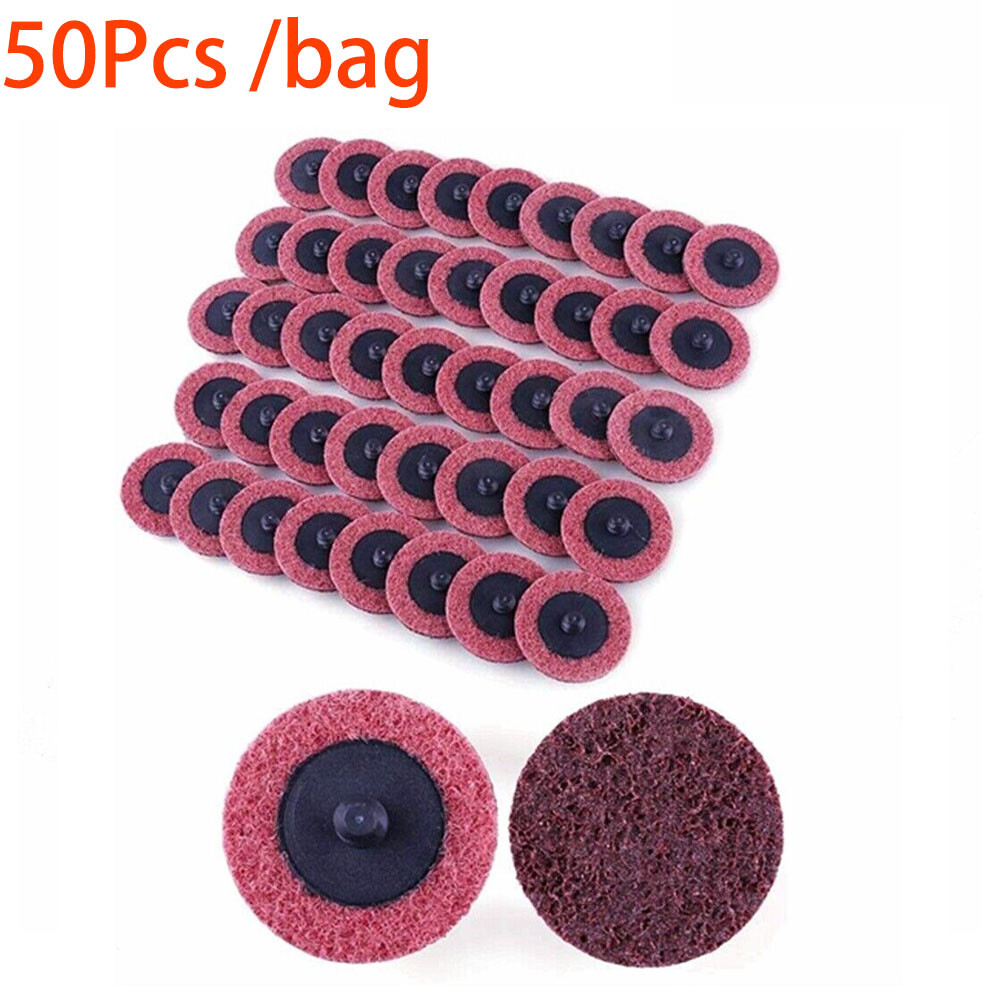 50x 2 inch Medium Surface Conditioning Discs Roll Lock Die Grinder Sanding Pads