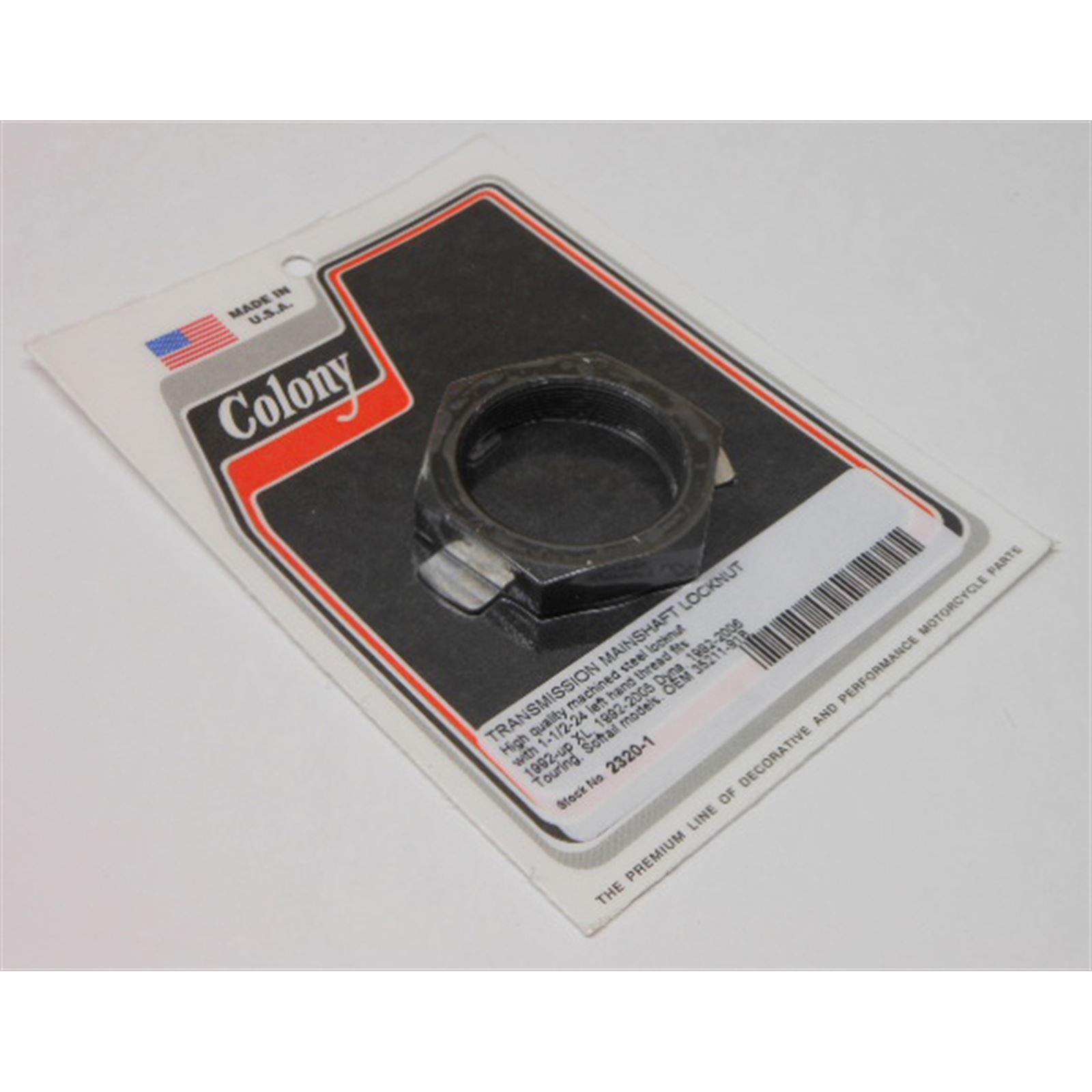 Colony Machine Transmission Main Shaft Nut 92-UP XL/Big Twin 2320-1