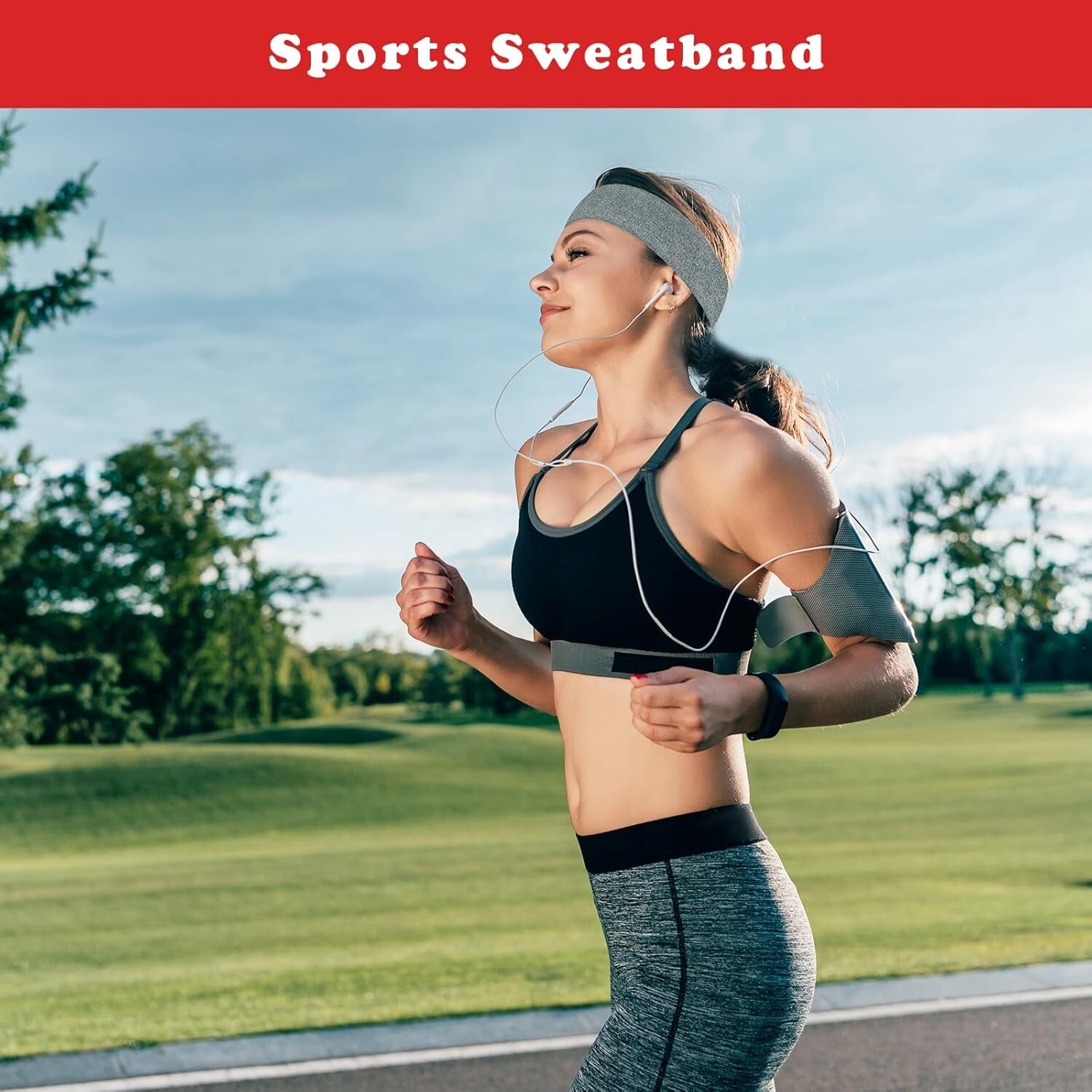 6pack Sports Headband Yoga Gym Sweatband Women Men Hair Bands Head Sweat Band