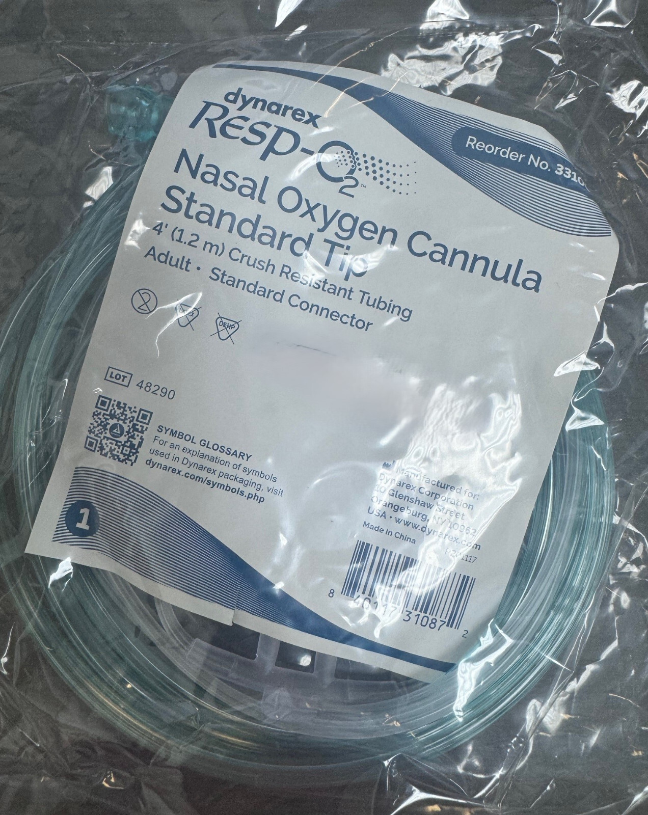 10/Pack - 4 FT Adult Cushion Tip Soft Nasal Oxygen Cannulas Standart Canula