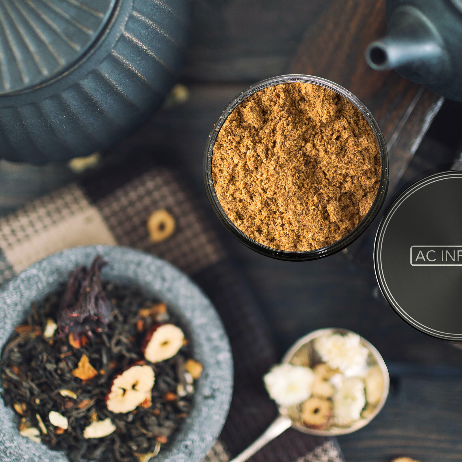 3-Chamber Black Spice Grinder, 2" Manual Grater for Pepper, Spices, and Tea