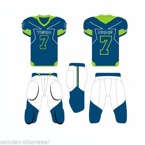 American Football Uniform Custom Padded Pants + Jersey Personalized Sets 10x