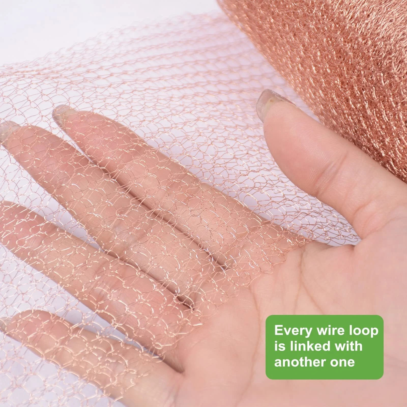 5” x 32 ft 100% Pure Copper Mesh for Distilling Knitted Copper Mesh Roll Do..