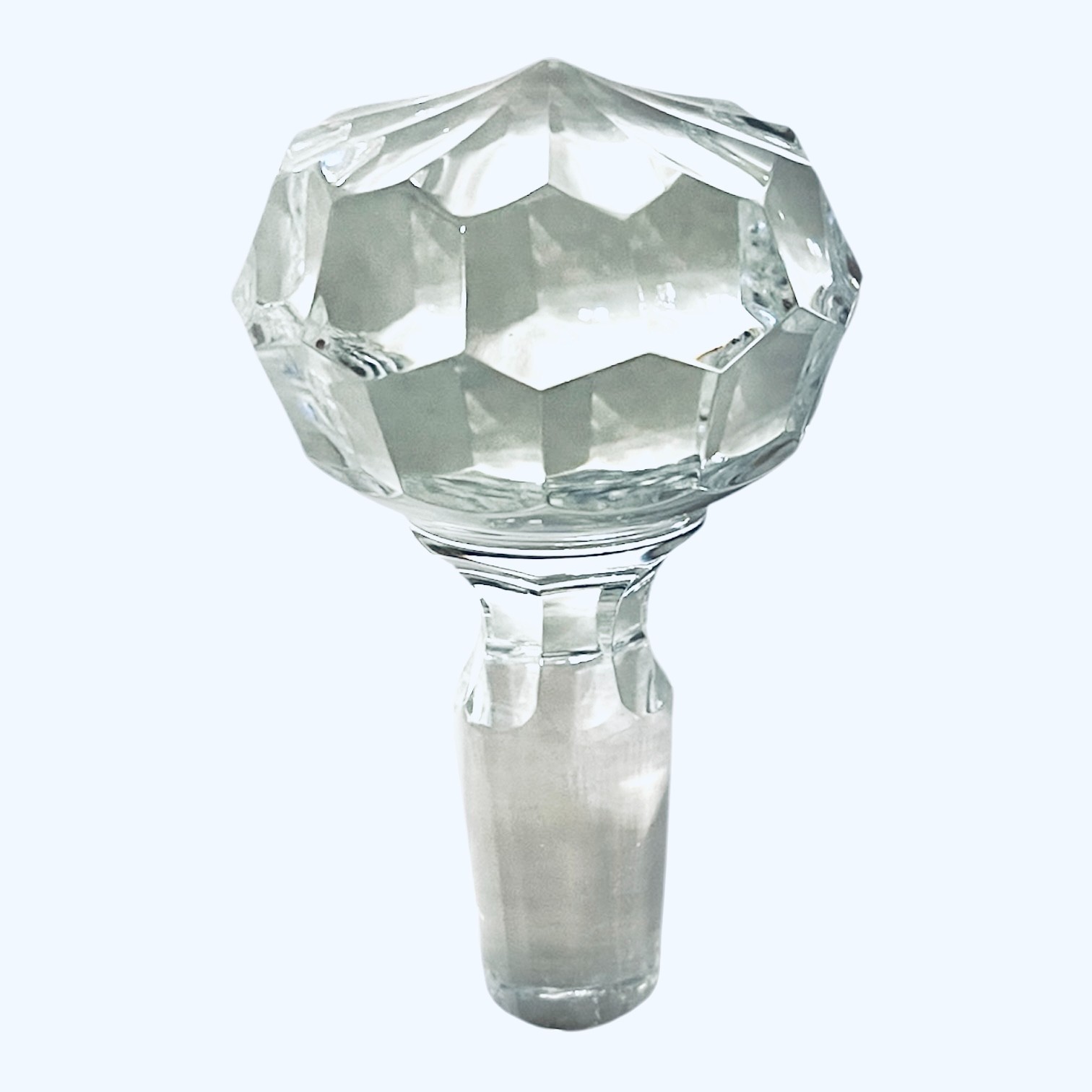 Ofnah Crystal Decanter Pinwheel Star Design Made in Poland Vintage 24%PbO