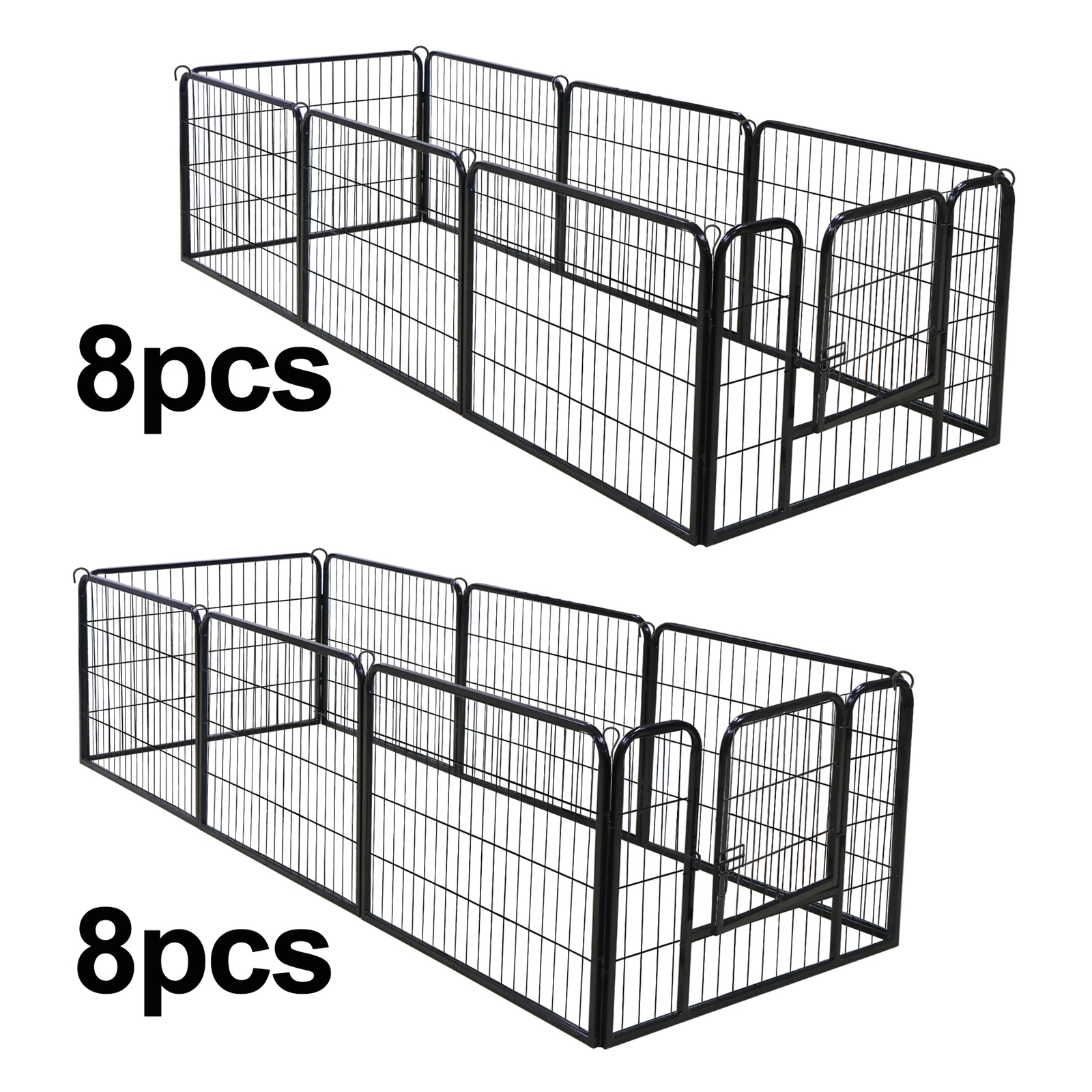 16 Panels Dog Pen Pet Playpen Kennel Fence Puppy Exercise Barrier Outdoor Indoor