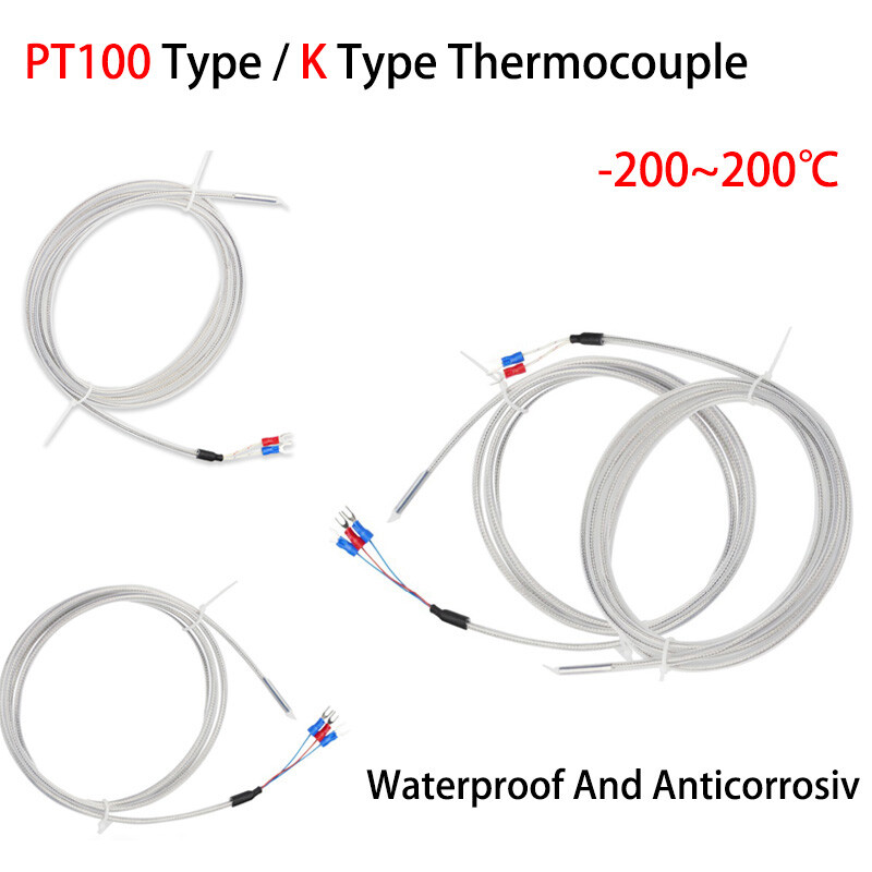 PTFE Thermocouple Temperature Sensing Wire K / PT100 Type Waterproof Midoni
