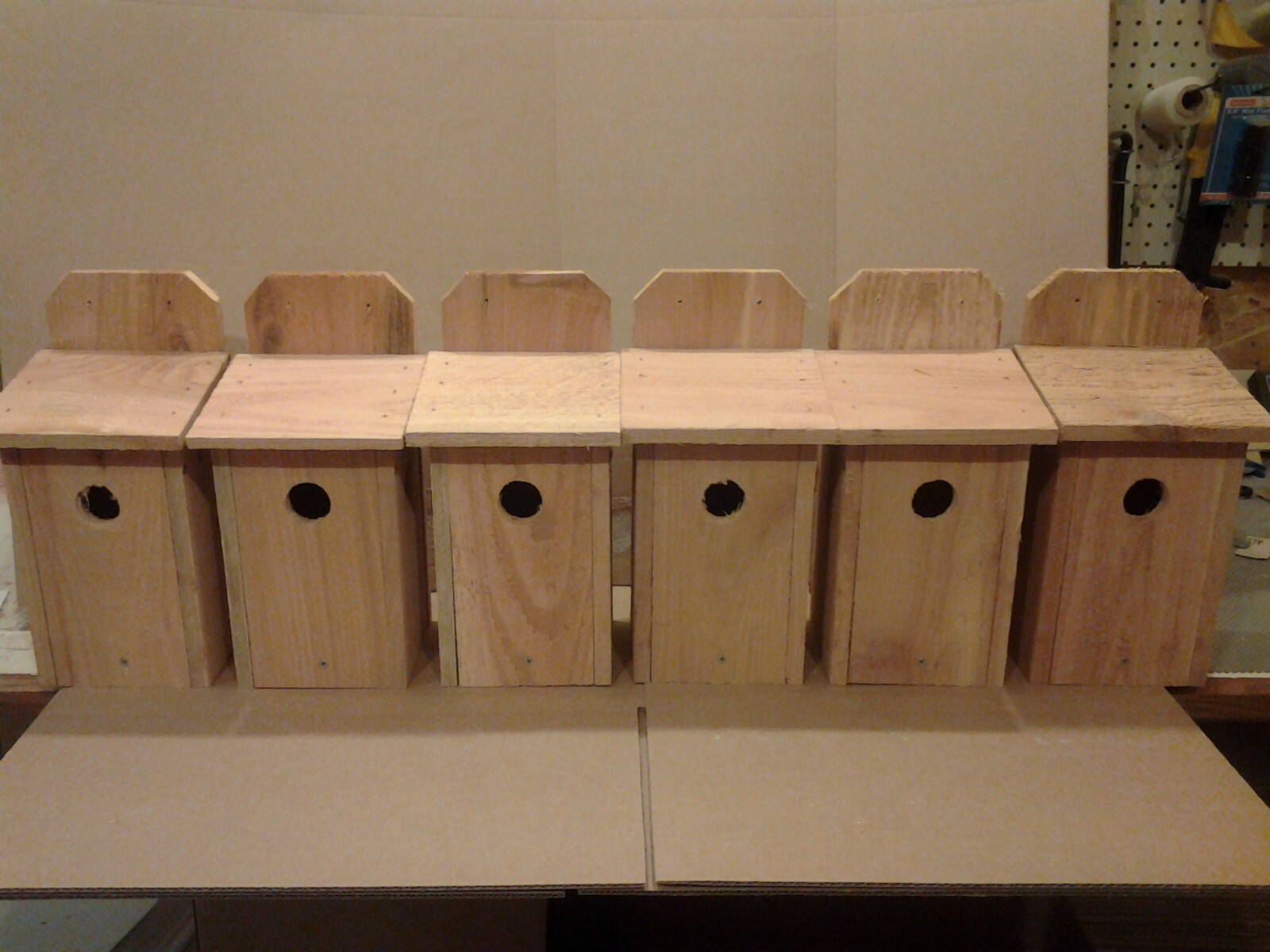 SET OF 6 BLUEBIRD CEDAR BIRD HOUSE NEW HANDMADE 5/8 CEDAR MADE IN USA