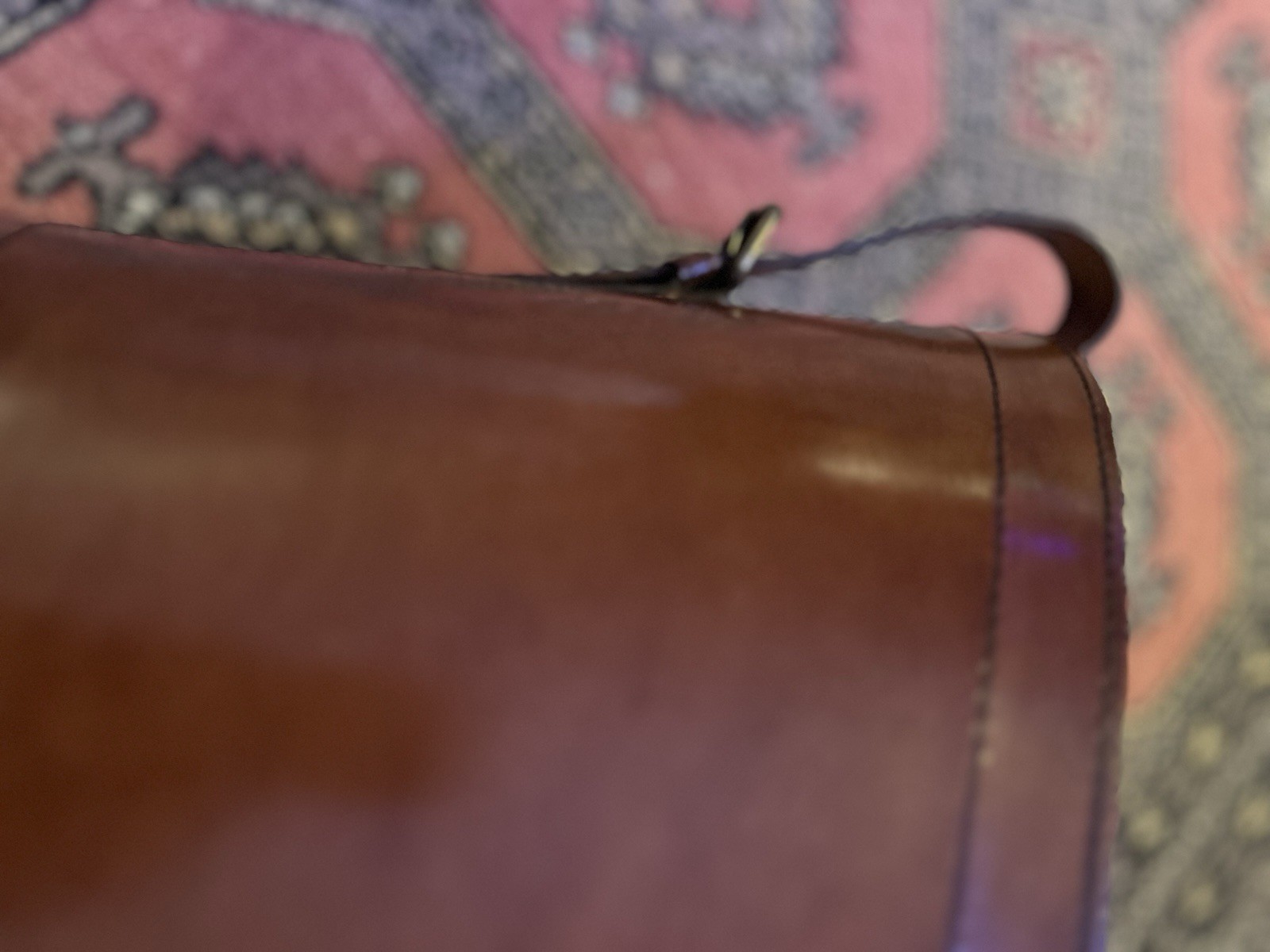 Equestrian stable leather bucket