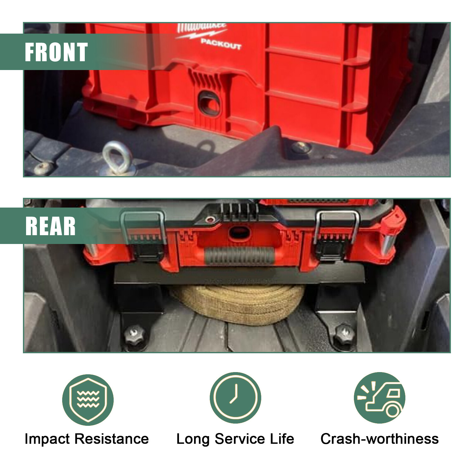 Packout Mount For Milwaukee Packout for Polaris RZR XP1000/ Turbo/ Turbo S 2014+