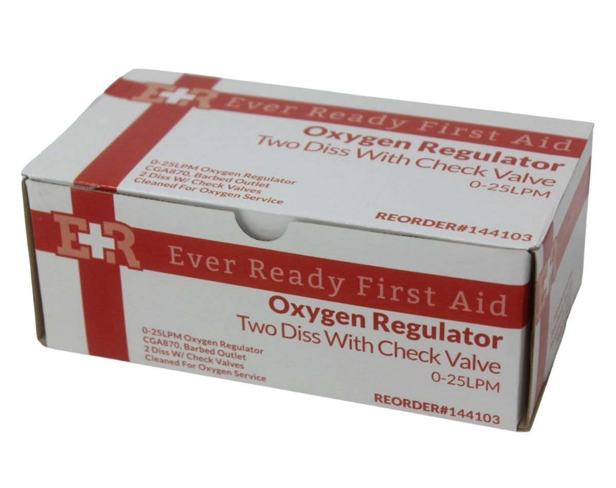 Ever Ready 144103 Oxygen Regulator Two Diss With Check Valve