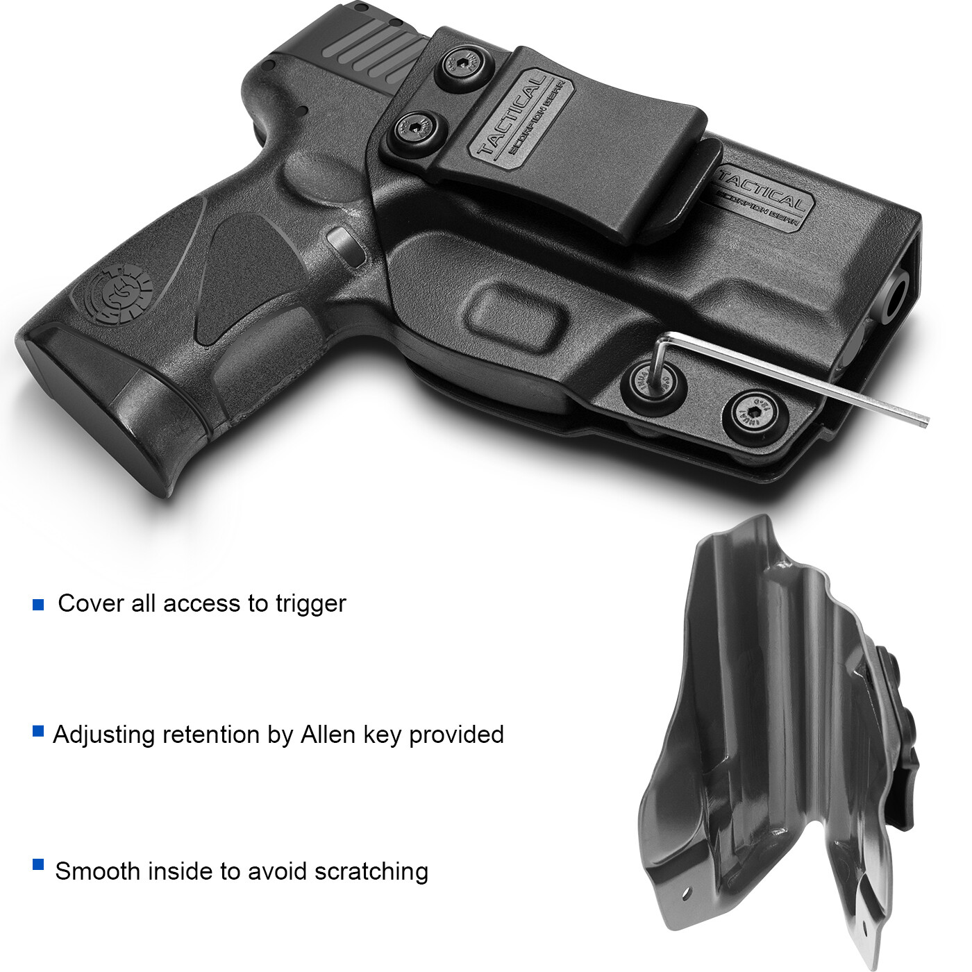 Tactical Scorpion Concealed IWB Inside Pants Holster: Fits SCCY 9MM CPX1 CPX2