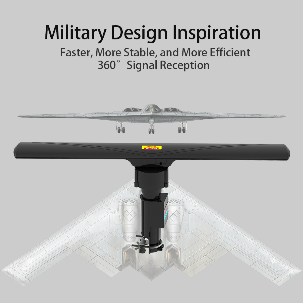 990 Miles Outdoor Amplified TV Antenna 1080P 4K HDTV 30dB UHF/VHF 360° Rotation