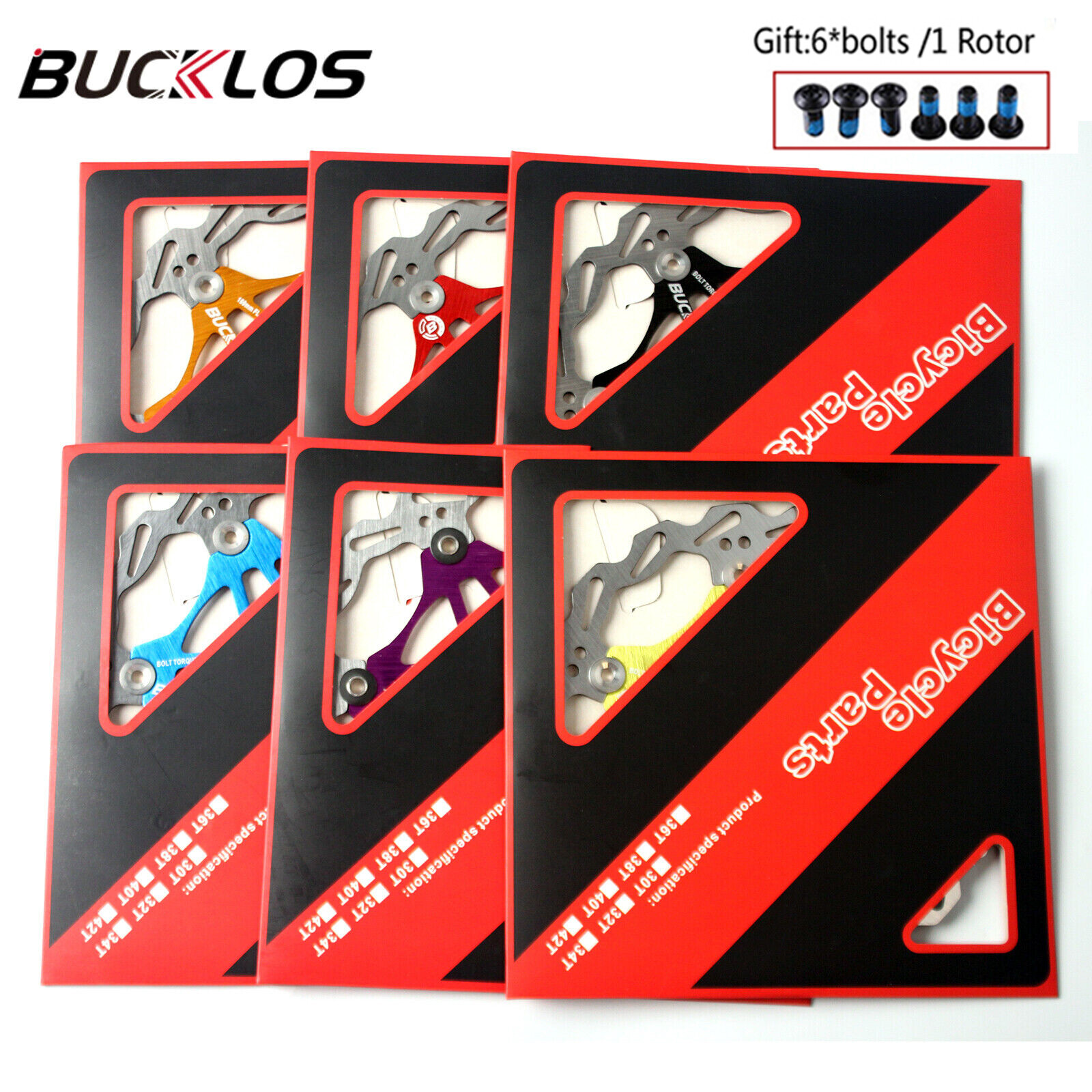 1/2pcs Floating Disc Brake Rotor 160/180/203mm 6Bolt MTB Bike Rotor Bicycle Part