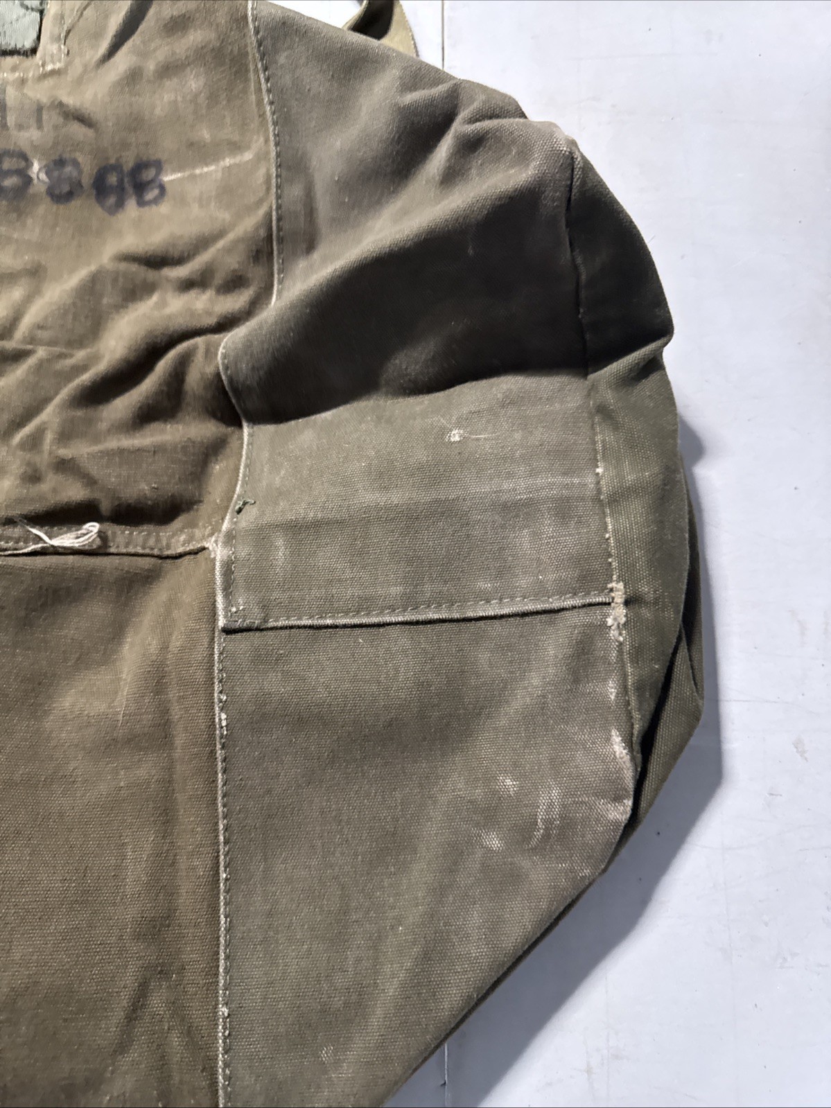 Vintage Military Canvas Duffle Bag US Army Green Carryall Sack Backpack