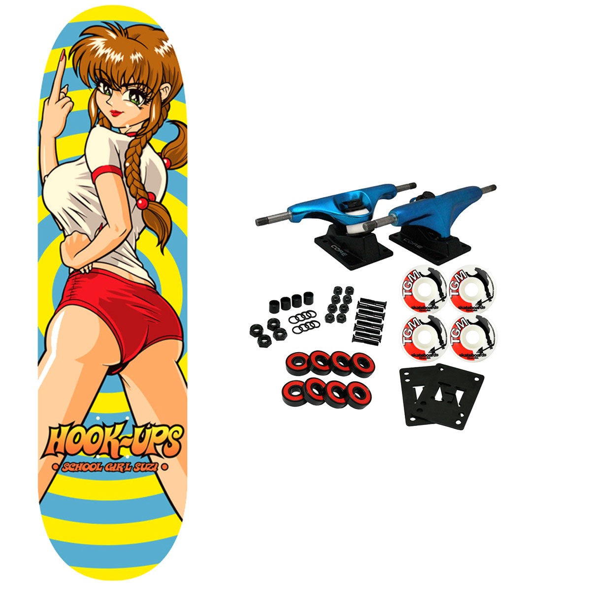 Hook Ups Skateboard Complete Suzi #1 8.25" x 32.25"
