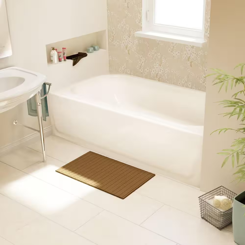 Bootz Aloha 60x30 Alcove Soaking Bathtub Right Drain White Steel Tub 011-3364