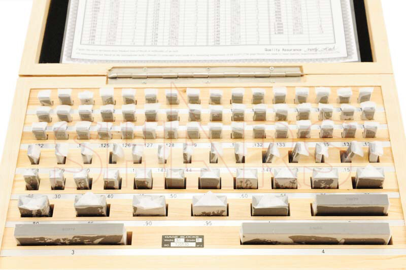 SHARS Grade AS-0 .1001 to 4.000" 81 pcs Solid Carbide Gage Block Set NEW R{