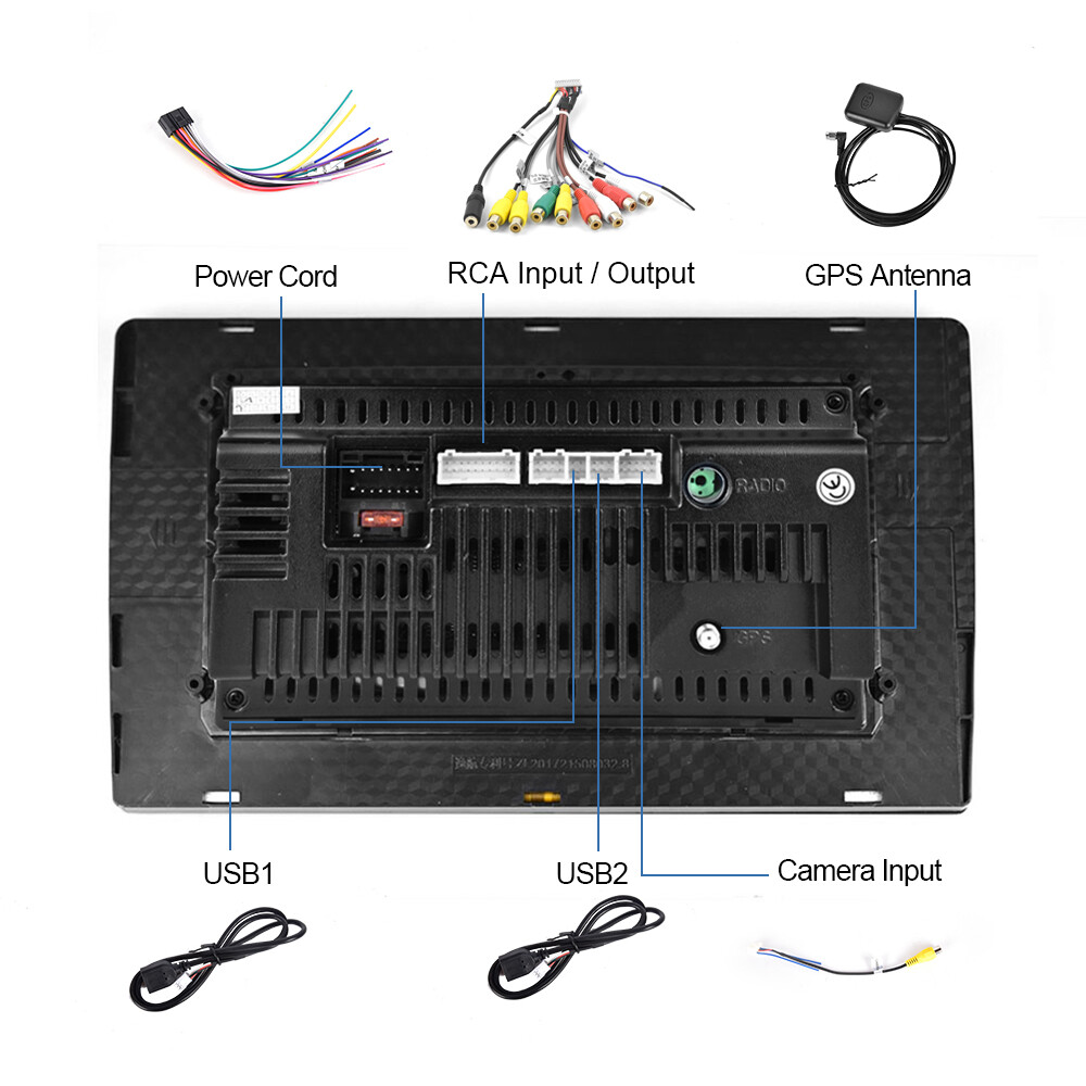 9inch Double 2Din Android 13 Car Stereo Radio GPS Navi WiFi Head unit BT FM +Cam