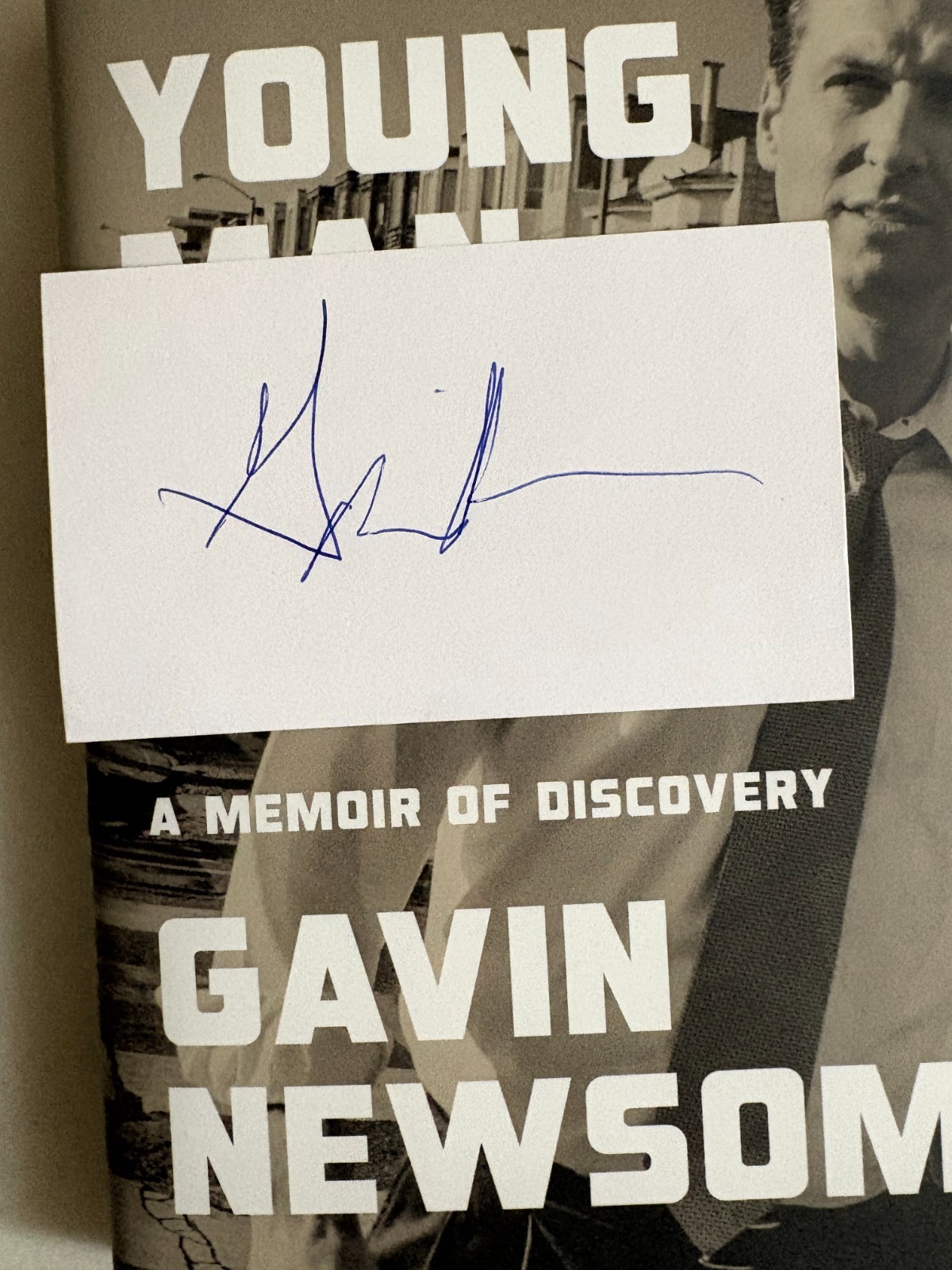 Gavin Newsom Signed book
