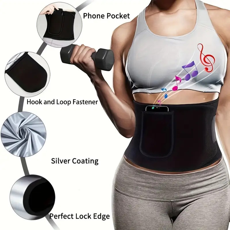 Slimming Waist Trainer & Trimmer Belt Lower Belly Fat Sweat Band Men & Women USA