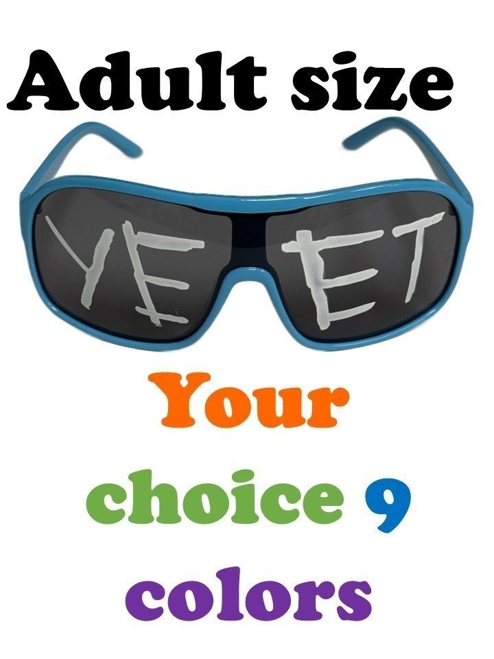 Yeet Adult Sunglasses Sports Shades for Main Event Jey Uso Costume