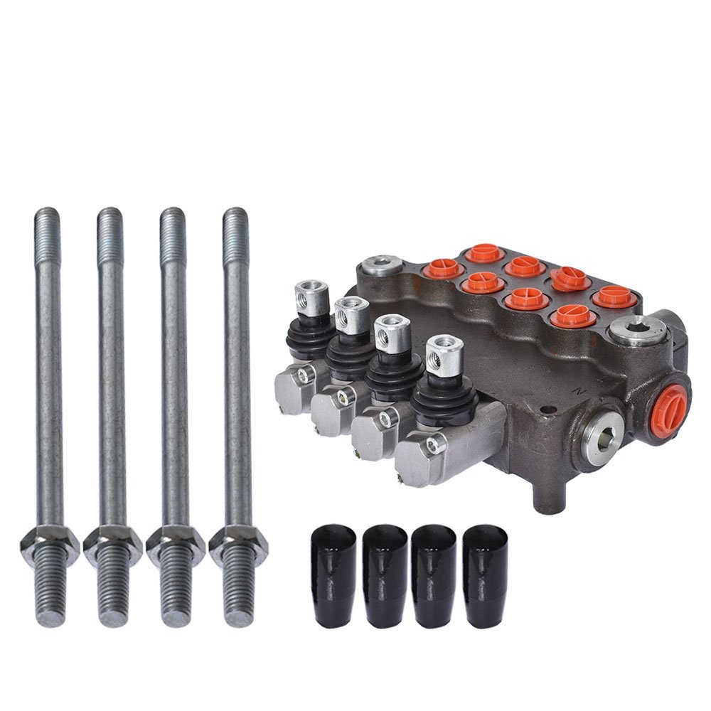 4-Spool 21 GPM 3600 PSI SAE Ports Hydraulic Control Valve Double Acting New