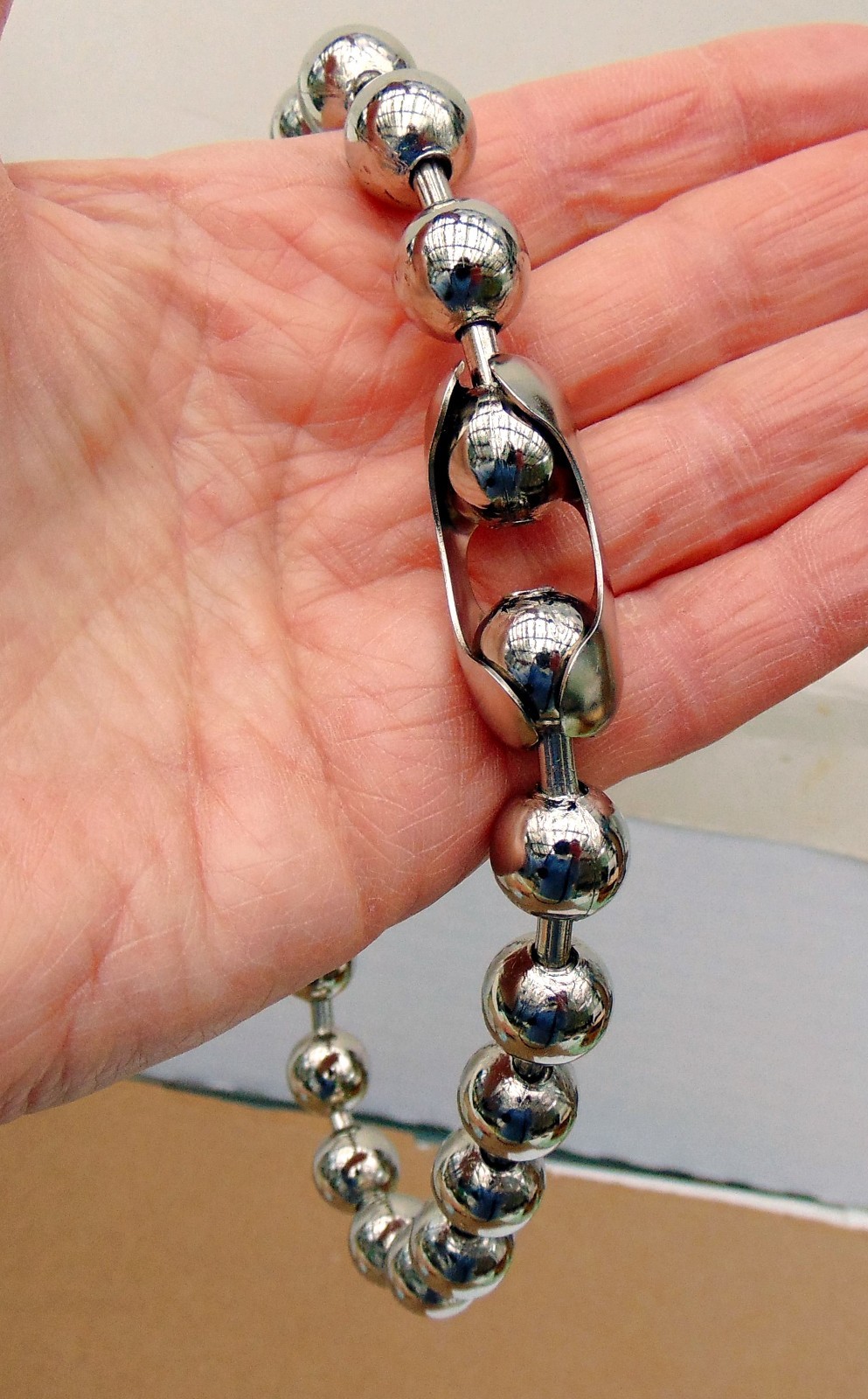 SUPER Chunky 16mm Steel Ball Chain Necklace Choker ~ HUGE ! ! NPS Goth Grunge