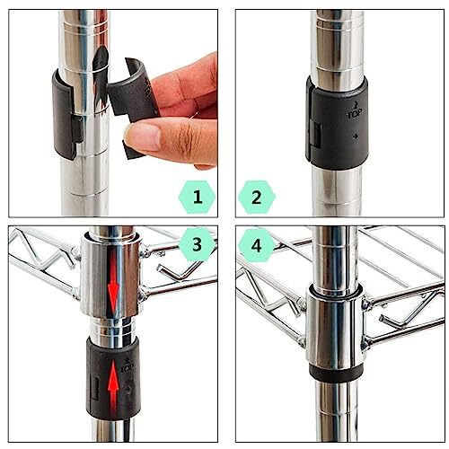 Wire Shelf Clips Shelving Split Sleeves Lock Metal Rack Fits 1" Post 54-Pack